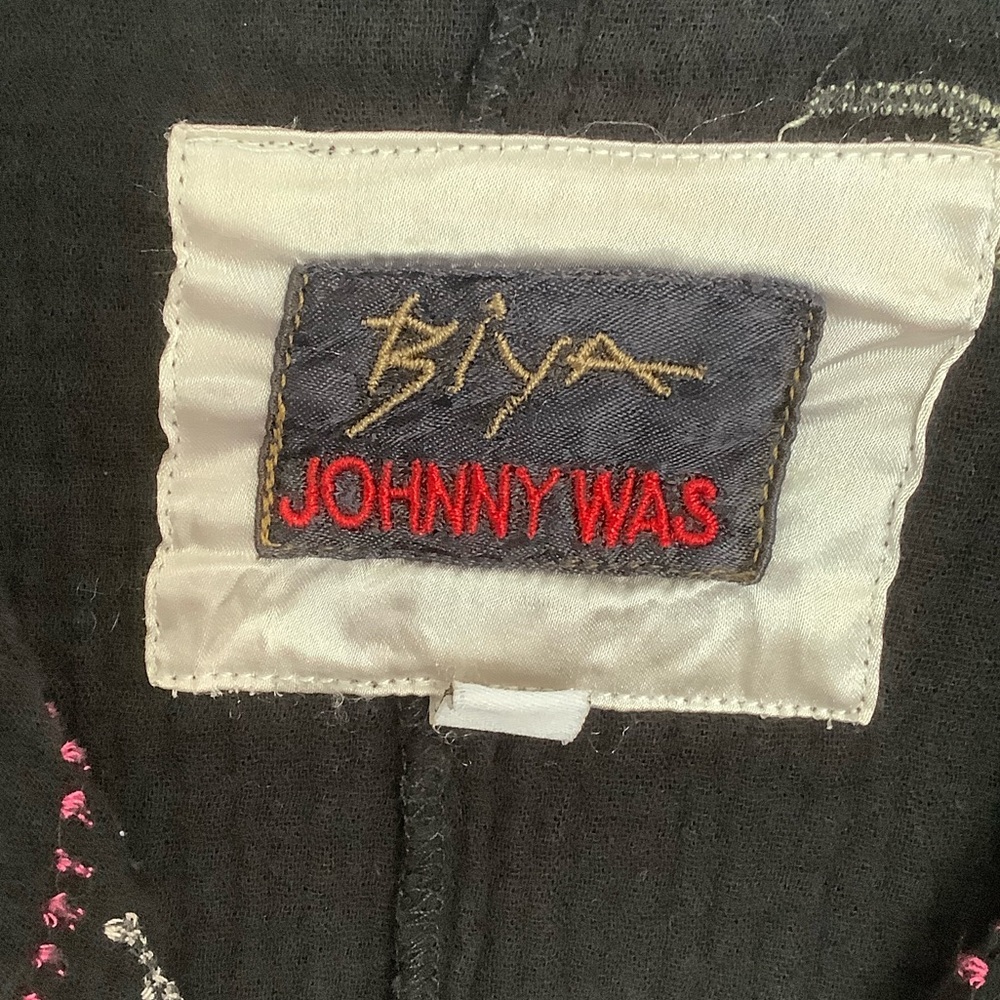 Johnny Was Black Embroidered Tunic size L - Picture 2 of 7
